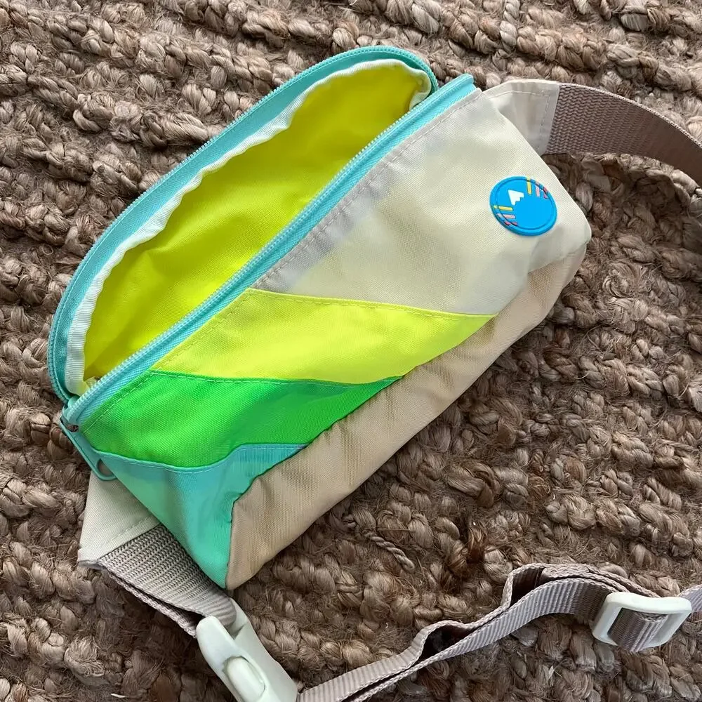 Mokuyobi Neon Seas Fanny Pack Water Resistant Belt Bag 1.5L Made in USA EUC Y2K